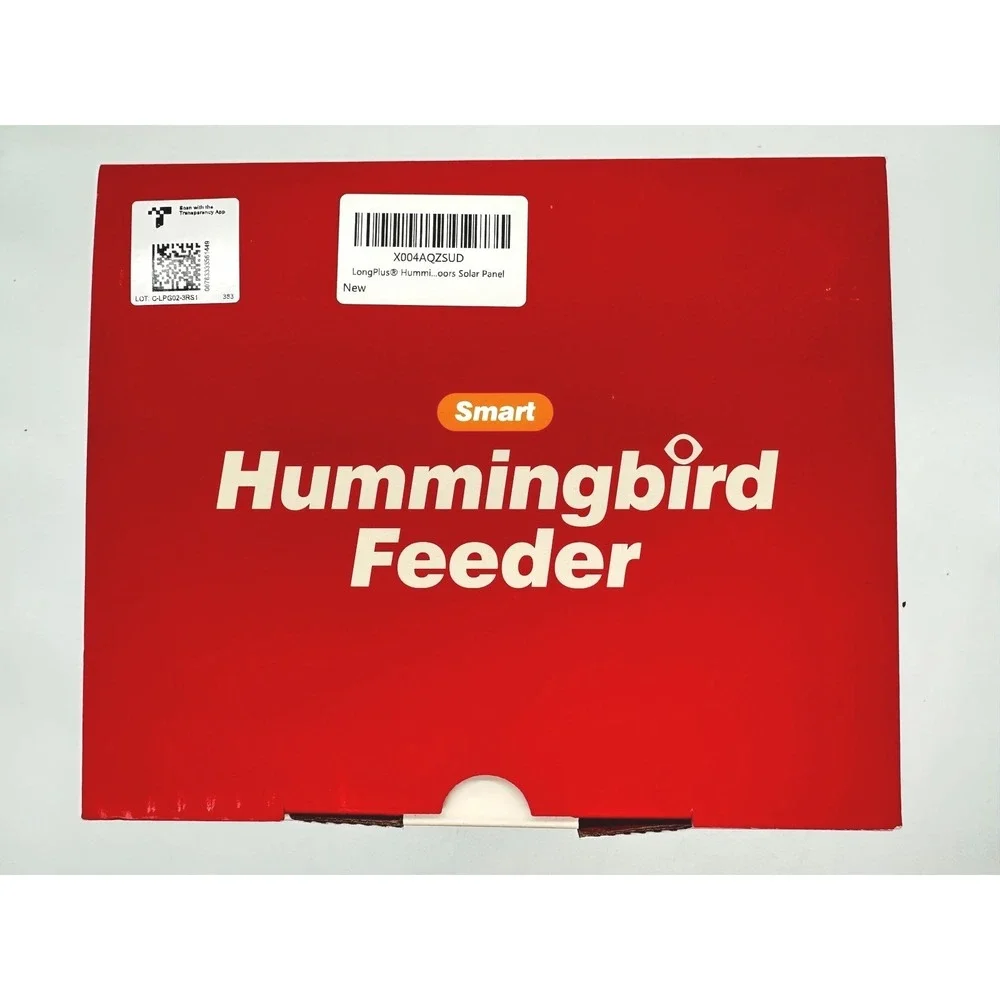 LongPlus Smart Hummingbird Feeder G01 Red Solar Powered Camera 20oz Ant Proof